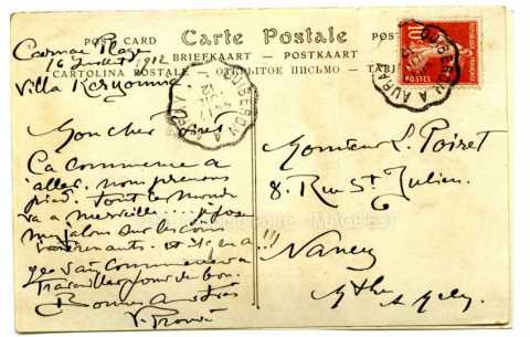 Correspondance de Victor Prouvé (Carnac)